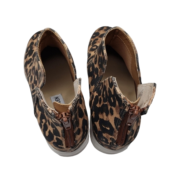 Steve Madden | Claud Brown Leopard Canvas High Top Hidden Wedge Sneakers 8.5 - Picture 3 of 12